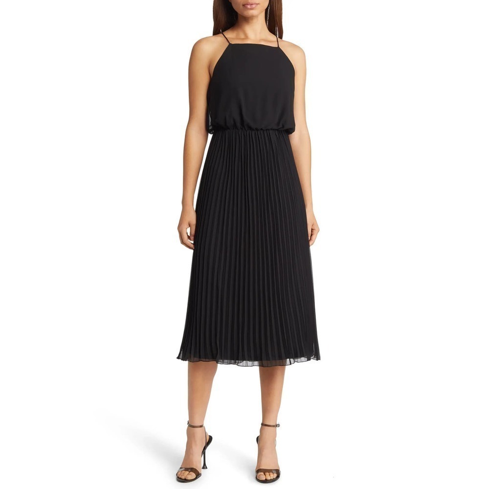 Sam Edelman Women's Black Sleeveless Calf Midi Dress Dress‎ Sz 6